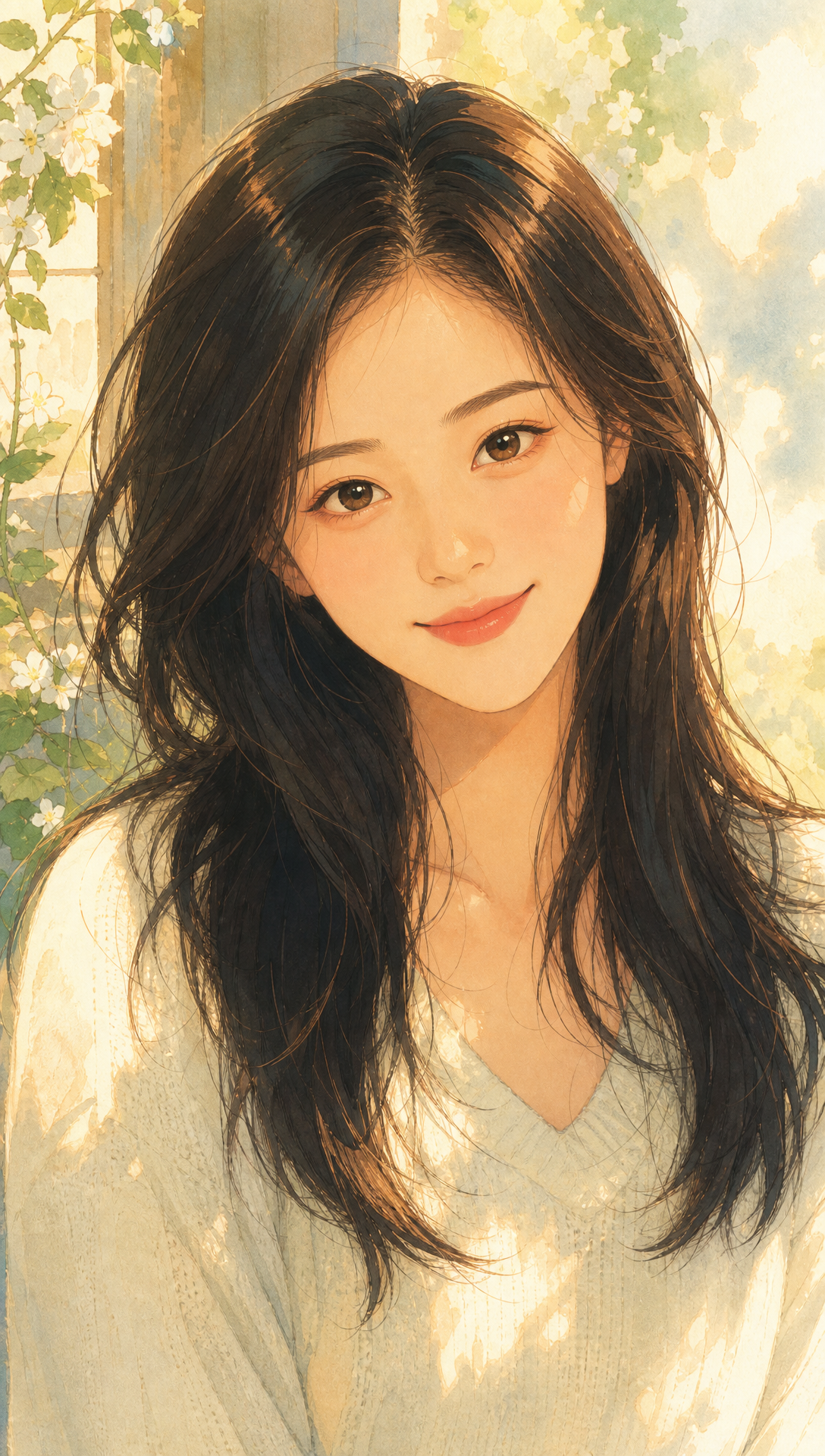 Anime portrait generated from a photo